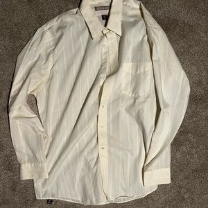 Mens Button Up Shirt Size 17 Van Heusen